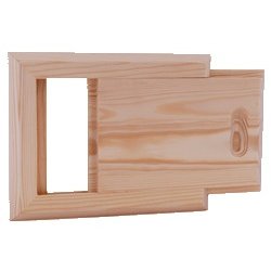 Ventilationsspjld i Gran til saunarum