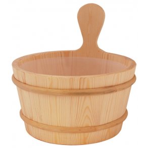 Sawo Saunaspand i pine med plastindsats.