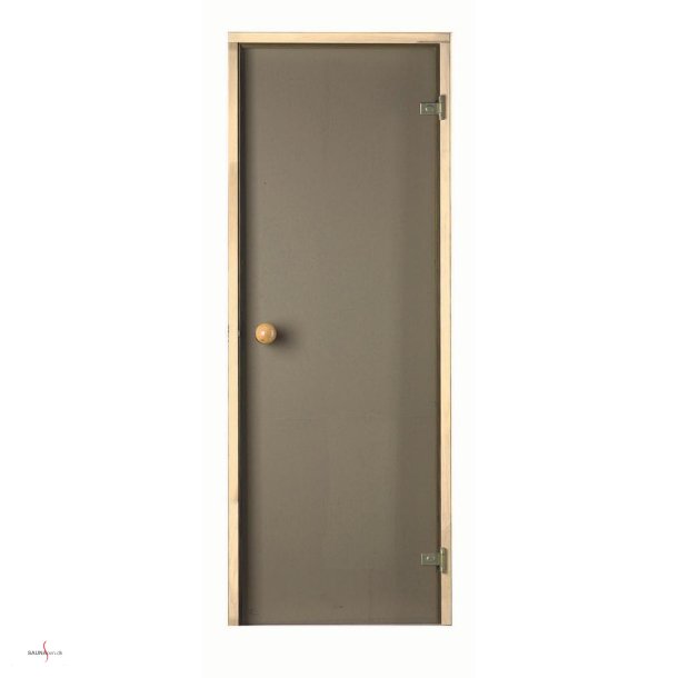 Saunadr 69 x 209 cm. Tonet glas.