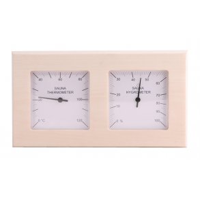 Saunatermometer og hygrometer Quadro - Asp.