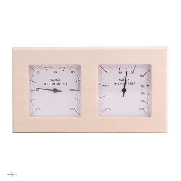 Saunatermometer og hygrometer Quadro - Asp.