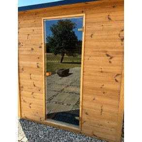 Saunad�r 69 x 192 cm. Klart glas - Termoasp - Bundstykke 