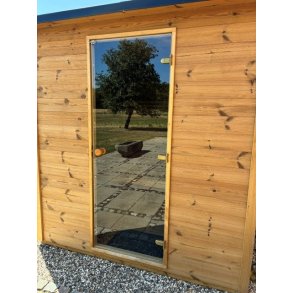 Saunad�r 79 x 202 cm. Klart glas - Termoasp - Bundstykke 