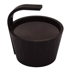 Saunaspand i sortbejdset pine.