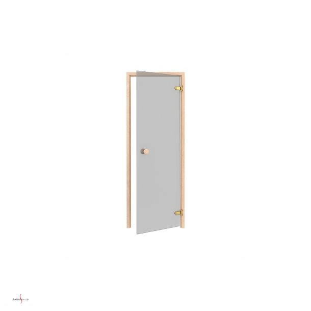 Saunadr 69 x 189 cm. Tonet glas.
